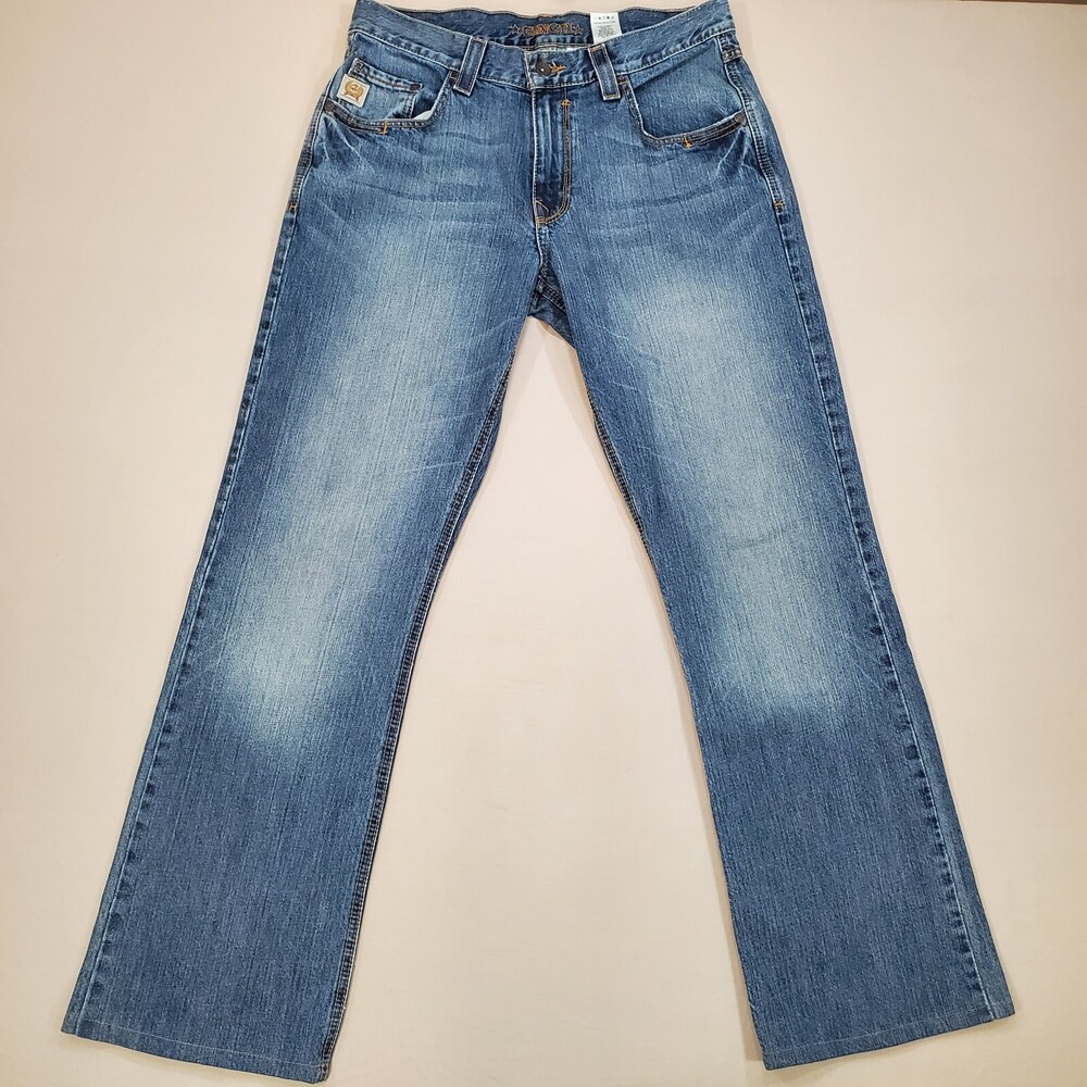 Cinch Jeans CARTER Mens 34x33 Blue Relaxed Fit Bootcut Denim Western Cowboy